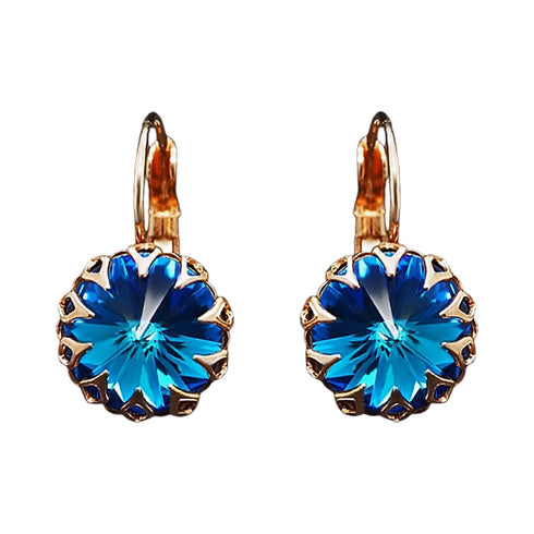 Auskarai "Vintāžš III (Bermuda Blue)" su Swarovski™ kristalais